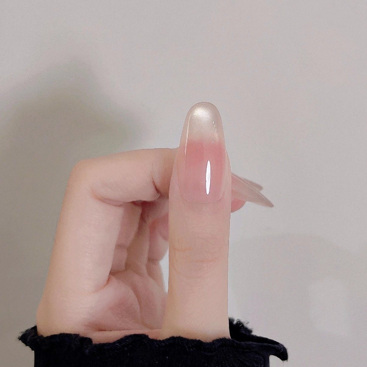 秋冬新款裸色冰透玻璃珠猫眼美甲穿戴甲片气质百搭显白手工穿戴甲,淘宝优惠券,粉丝福利购,淘宝优惠卷