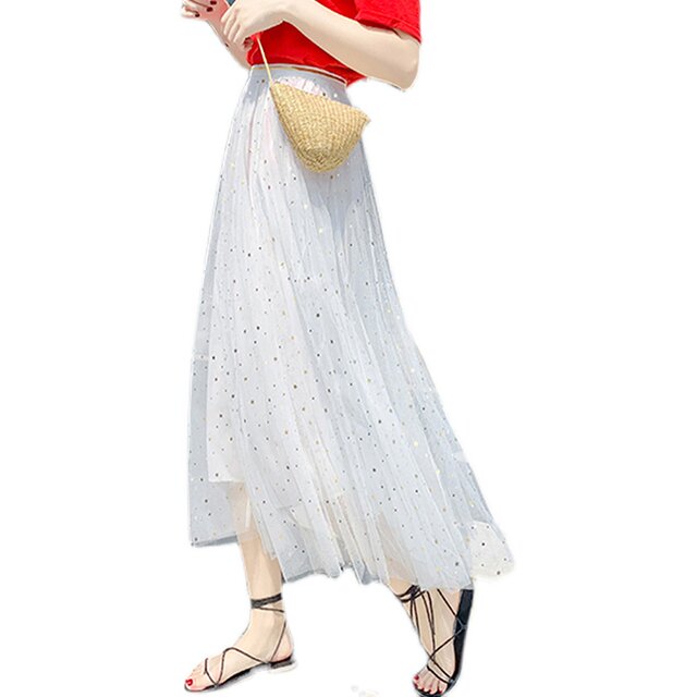 Medium-length fairy skirt commuting A-type stars