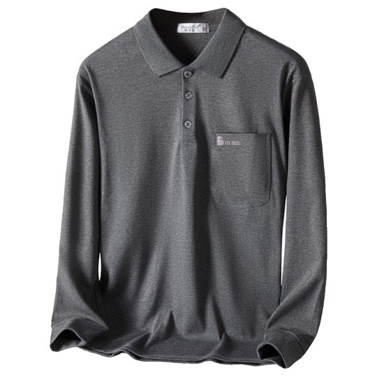 Long-sleeved middle-aged and elderly dad's clothes, pure cotton and thickened 2-piece