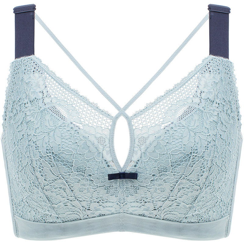 月色大码大胸显小无钢圈聚拢文胸 月色服饰文胸