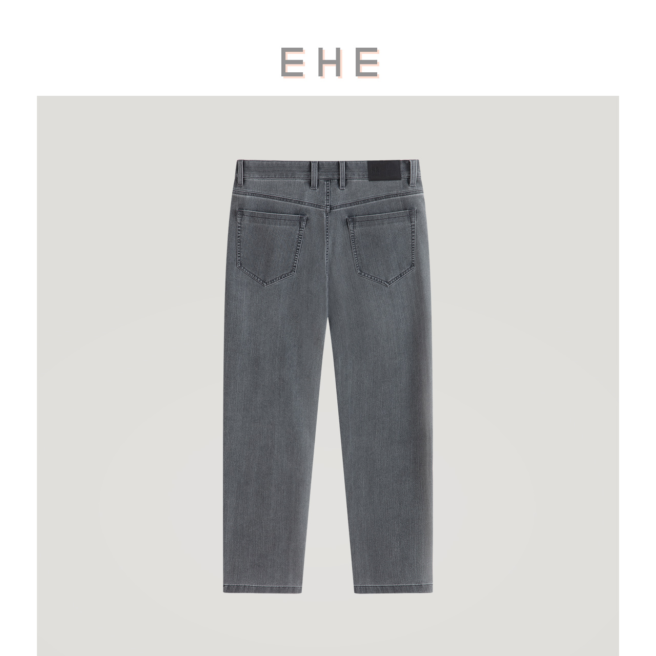 EHE男装 夏季新款经典五袋设计品牌定制扣复古休闲牛仔裤男