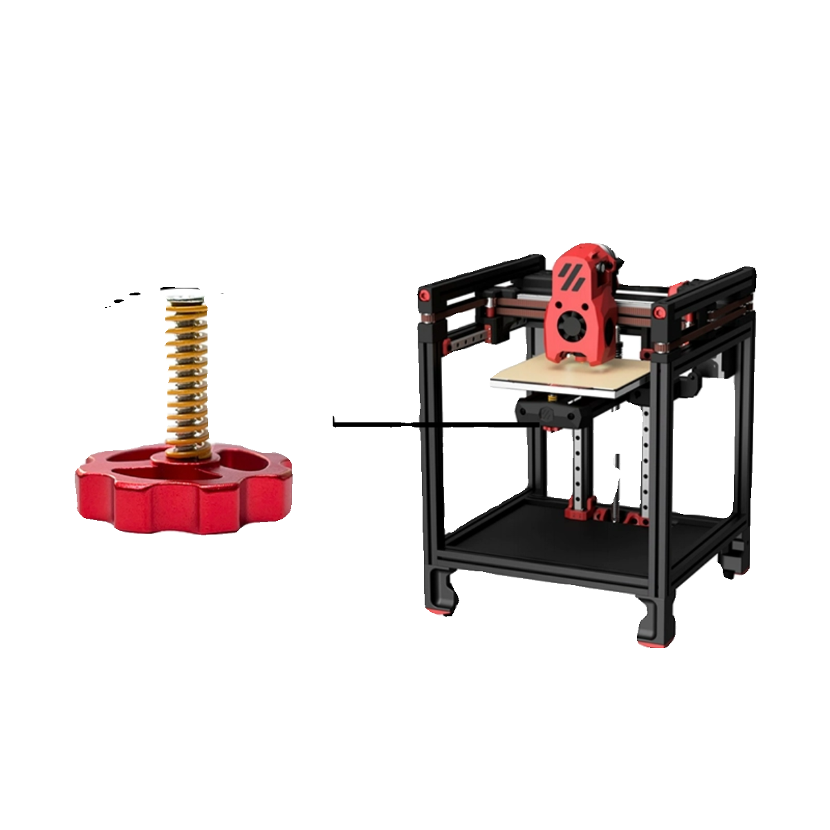 VORON0.1/0.2调平螺母铝合金金属M3螺母 3D打印机配件DIY升级 - 图3