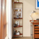 Middle-aged solid wood corner shelf sofa corner cabinet bookcase