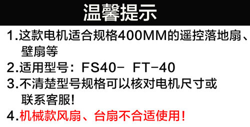 FS-40电风扇电机双滚珠轴承/遥控型电机马达壁扇落地扇纯铜线60W - 图2
