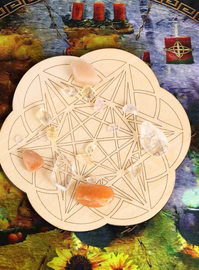 花朵木质杯垫防滑环保摆件装饰品