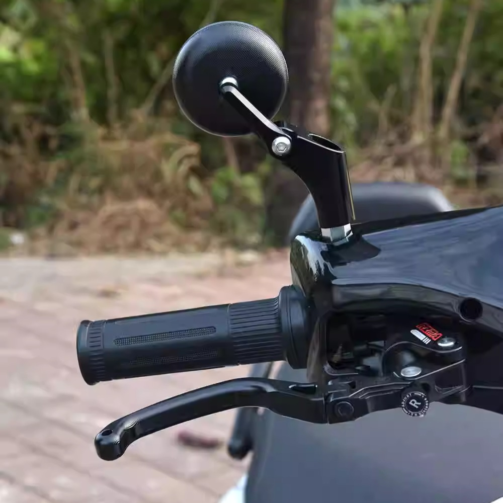 适用九号电动车机械师M95 F30C F90M V30C改装新款复古圆镜后视镜 - 图2