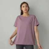 Летняя тонкая одежда для йоги для спортзала, быстросохнущая спортивная футболка с коротким рукавом, для бега, изысканный стиль, по фигуре, впитывает пот и запах, короткий рукав