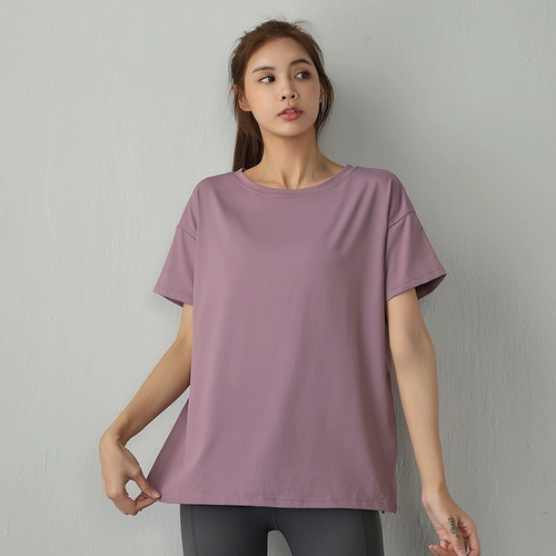 Летняя тонкая одежда для йоги для спортзала, быстросохнущая спортивная футболка с коротким рукавом, для бега, изысканный стиль, по фигуре, впитывает пот и запах, короткий рукав