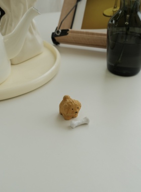 小狗汪汪 纯手工木雕小狗车载小狗摆件创意送朋友礼物寓意送人