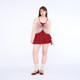 Women's big size swimsuit looks white