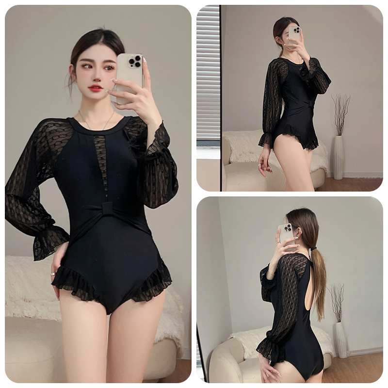 【品牌孤品清仓】泳衣女海边遮肚显瘦高级感纯欲度假保守海边性感