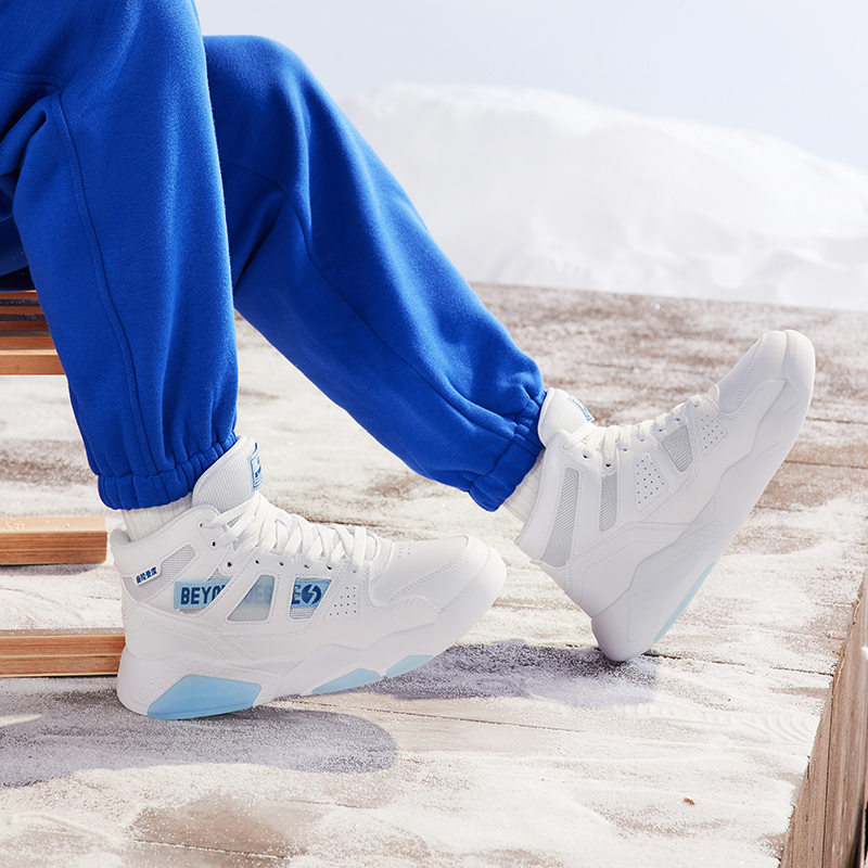 361度加绒男鞋运动鞋冬季新款防寒保暖鞋子革面高帮板鞋男款