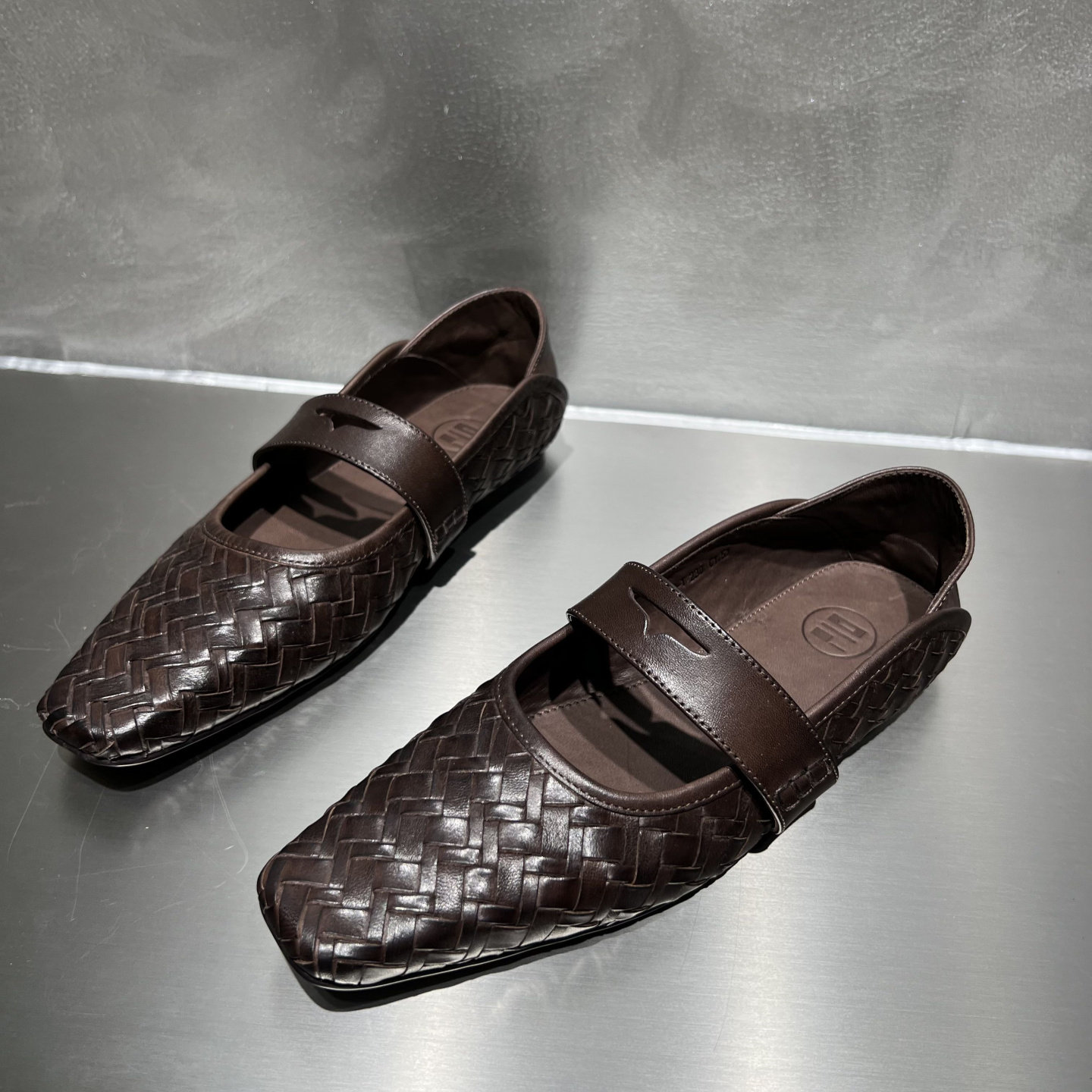 欧洲站2026春季款欧货真皮女鞋低跟平底方头编织牛皮单鞋玛丽珍鞋,淘宝优惠券,粉丝福利购,淘宝优惠卷