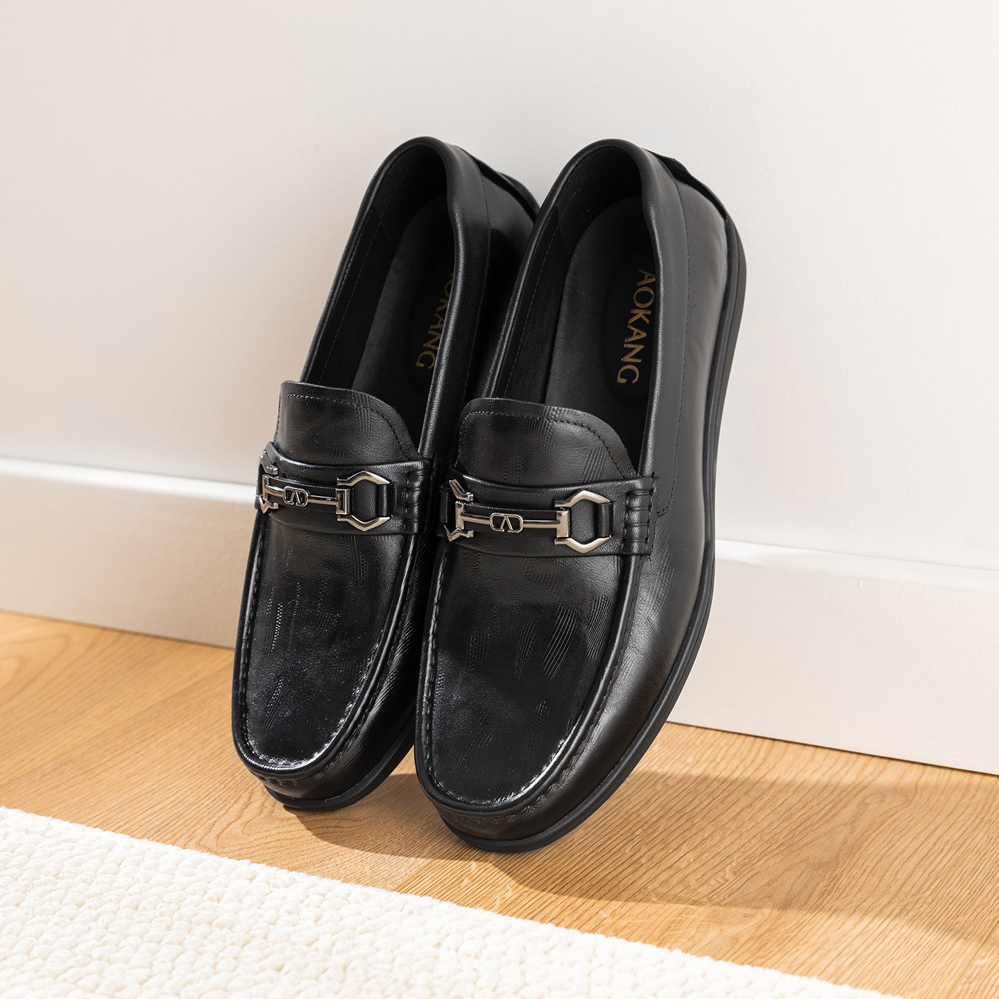 奥康 男鞋2026春季新款乐福鞋套脚皮鞋圆头透气一脚蹬门店发货,淘宝优惠券,粉丝福利购,淘宝优惠卷