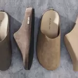 Серебряная лейбл MRA Birkenmuller Slippers Мужские ботинки носить чистоту, коммутирующая сумка, голова, ленивые педали, половина тапочки