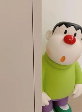 歪头胖虎大号手办卡通动漫潮玩客厅车载摆件玩偶玩具生日礼物家居