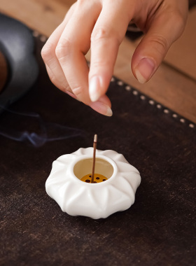 白瓷灯笼线香香插新中式禅意