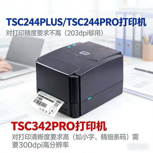 TSC ttp-244pro/342标签打印机不干胶条码水洗唛吊牌热敏碳带小型 - 图2