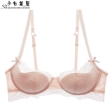 Демисезонное сексуальное кружевное нижнее белье, ультратонкий сиреневый тонкий бюстгалтер