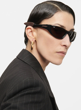 复古y2k骑行男女猫眼墨镜