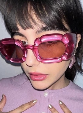 防紫外圆形糖果可爱女遮阳太阳镜