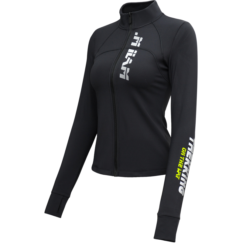 陌酷运动跑步衣服健身服女秋冬长袖瑜伽上衣晨跑加绒训练服外套秋 - 图3