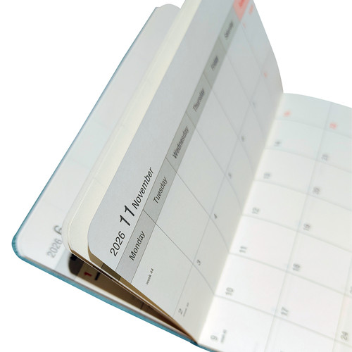 2026年月计划本日式手帐商务办公小本子A6便携记事本48K笔记本薄款日历本小号日程本工作小秘书清新效率手册 - 图2