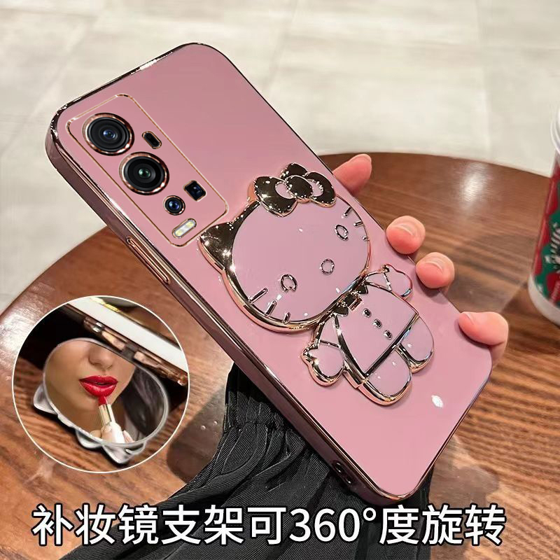 vivox60tpro+手机壳vivo保护x60tpor十硅胶套5G全包V2056A防摔vovix软壳pro女潮por带镜子vivix曲屏vovox支架 - 图0