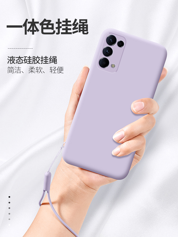 opporeno5k手机壳reno5k液态硅胶oppo保护套k5g镜头全包opporeon防摔0pp0软壳opopreno外壳5K男女潮reon网红 - 图1