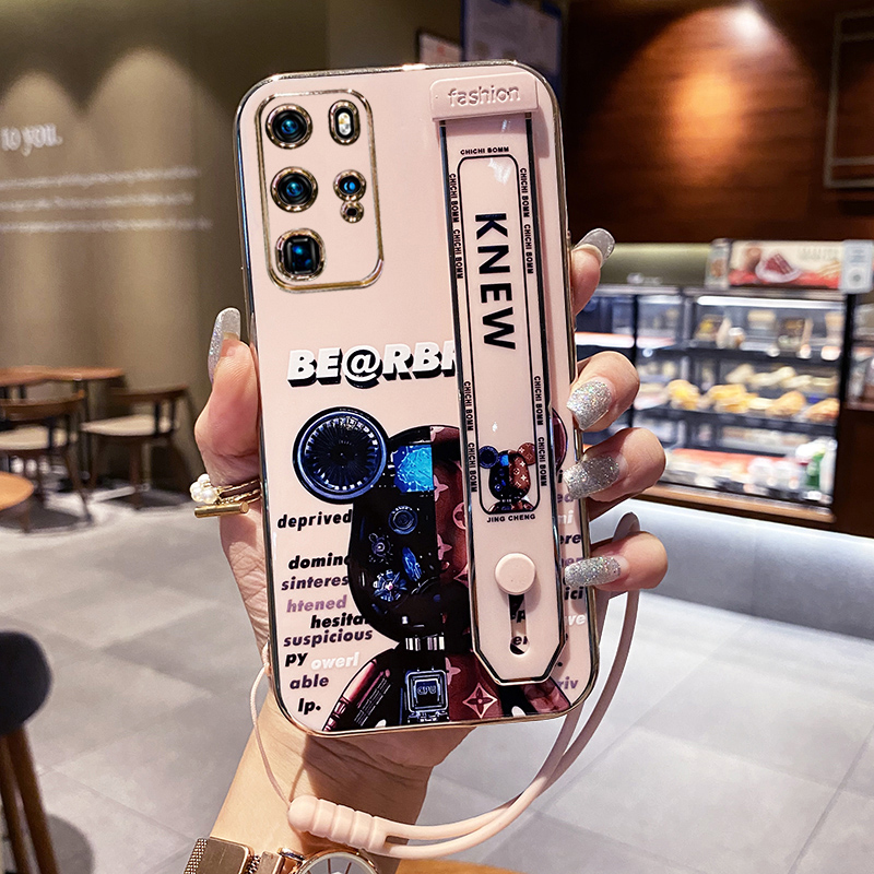 特克旗舰店华为P40手机壳P40pro腕带P40por+保护硅胶套ELS一AN00全包ANA防摔5G软壳外壳TN10男女P4O直边p十加新款创意潮1