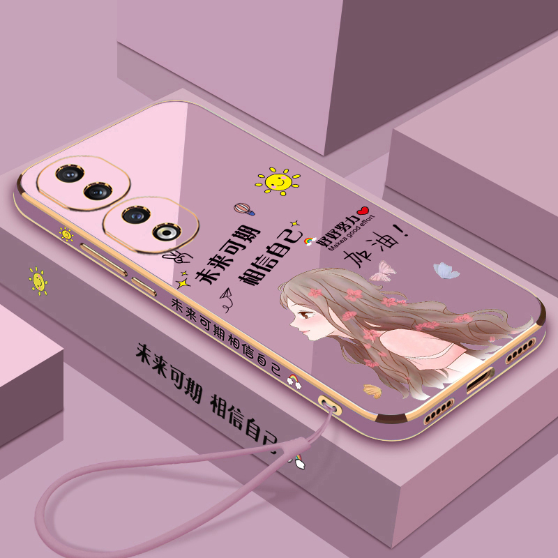 适用华为荣耀90手机壳honor90pro保护90lite硅胶套REA一AN00全包REP防摔软外壳por女p可爱动漫二次元曲屏专用 - 图0