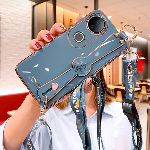 适用vivoV50手机壳vivo腕带v40海外版保护v30硅胶套v29斜挎挂绳v27全包v25pro防摔v505g软女v50新款5g可背带 - 图1