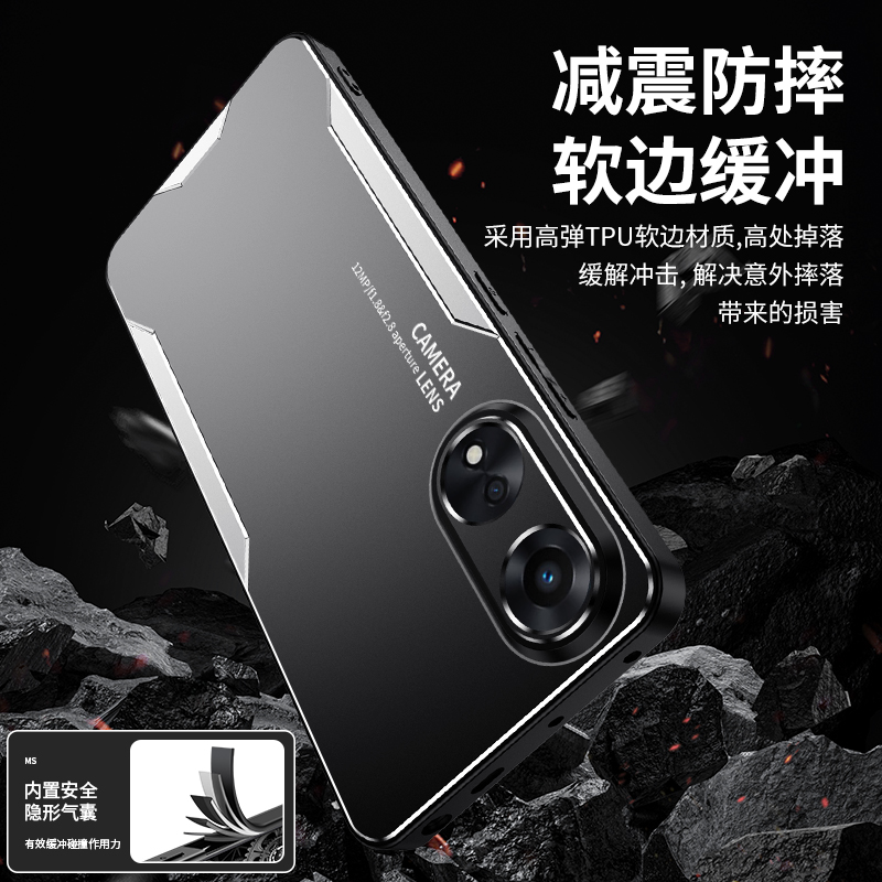 oppoA58手机壳oppo金属A58x保护5G硅胶套opa镜头全包oppa防摔opopa磨砂软oopoa硬x5g男女585g新款0pp0啊opooa - 图3