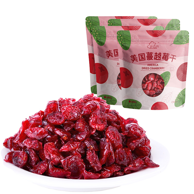 新边界旗舰店新边界蔓越莓干烘焙用曼越梅干500g装小包装孕妇零食水果蜜饯年货0