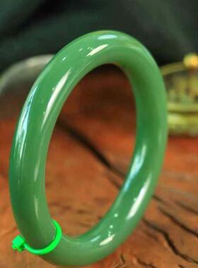 天然新疆和田玉碧玉手镯