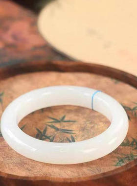 新疆和田玉羊脂玉手镯手镯白玉镯子女款玉镯正品玉石带证书收藏级