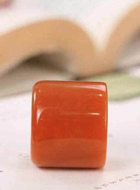 天然新疆和田玉黄玉扳指