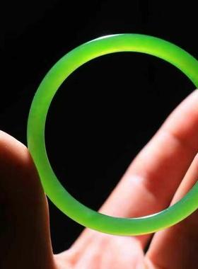 天然和田玉碧玉手镯女款