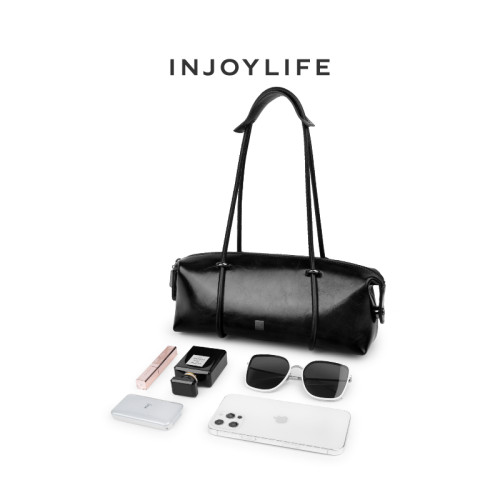 【吴谨言同款】INJOYLIFE健身包单肩包手提法棍包美式波士顿通勤 - 图2