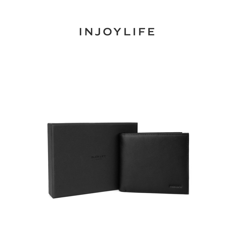 INJOYLIFE男士钱包头层牛皮钱夹相片位大容量零钱袋情人节送礼 - 图3