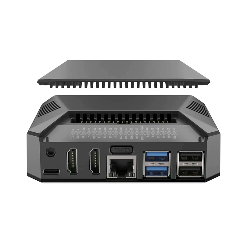 Корпус из алюминиевого сплава Argon One V3/V3 M.2 для Raspberry Pi 5, встроенный регулируемый 30 мм вентилятор скорости