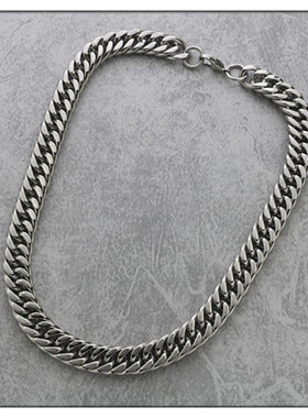 欧美款朋克风钛钢男士马鞭链