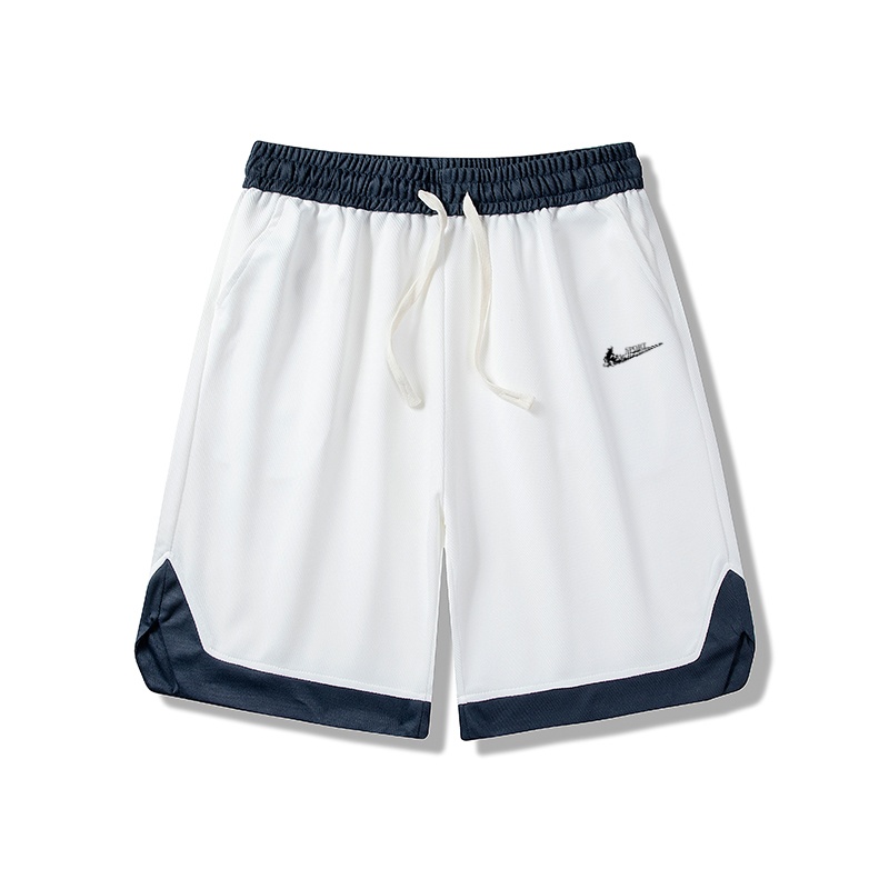 耐克顿美式篮球运动短裤男女夏季拼接篮球裤休闲跑步情侣五分裤潮 - 图3