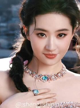 刘亦菲同款海蓝色戒指几何复古轻奢开口食指戒长方形指环简约手饰