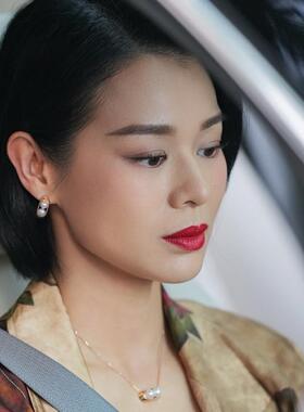 蛮好的人生邱丽苏胡杏儿同款双珍珠项链法式小众高级感2025年新款