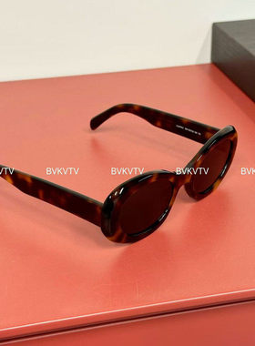 黑色个性椭圆框太阳眼镜女时尚