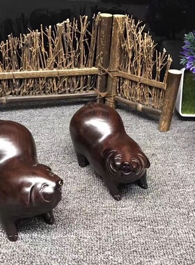 工艺黑檀木礼盒小摆件