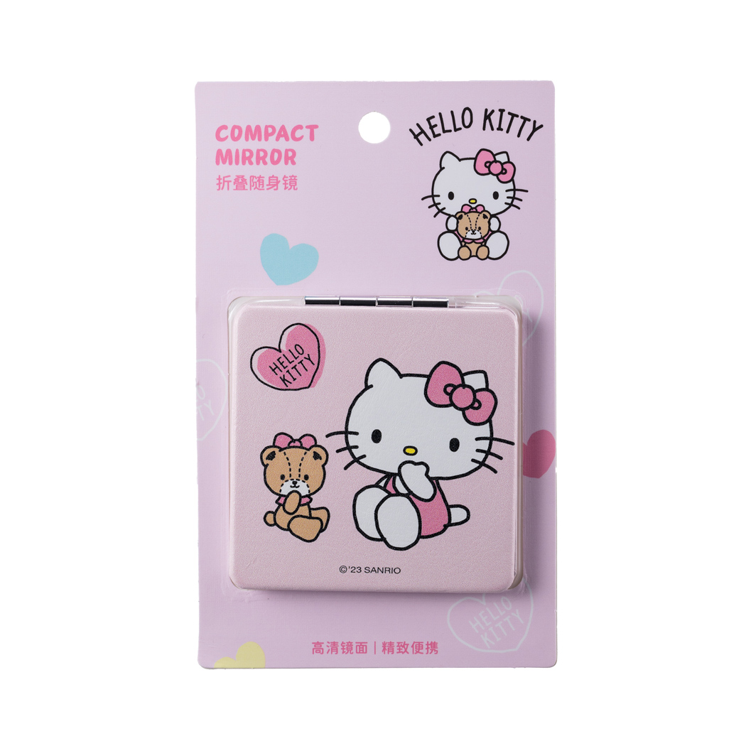 MINISO名创优品HelloKitty凯蒂猫经典双面折叠随身镜迷你小镜子