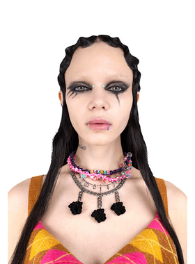 heavenm双头熊家小熊编织项链