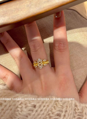 Vintage古着超闪戒指女高级感